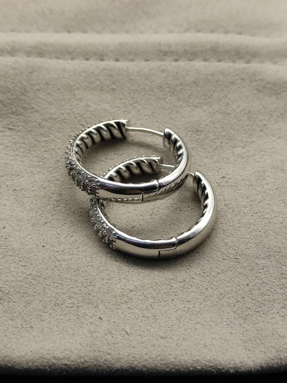 David Yurman 925 Silver Earrings with Original Pouch - Picture 6 of 8